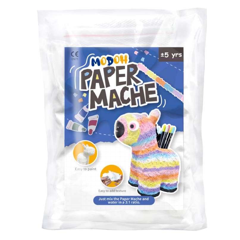 Instant Paper Mache Powder 3.3 Pounds White with Aluminum Mesh, Papier Mache Mix Object to Decorate, White Paper Mache Clay for Drawing, Art Clay Perfect for Artists and Crafts Projects