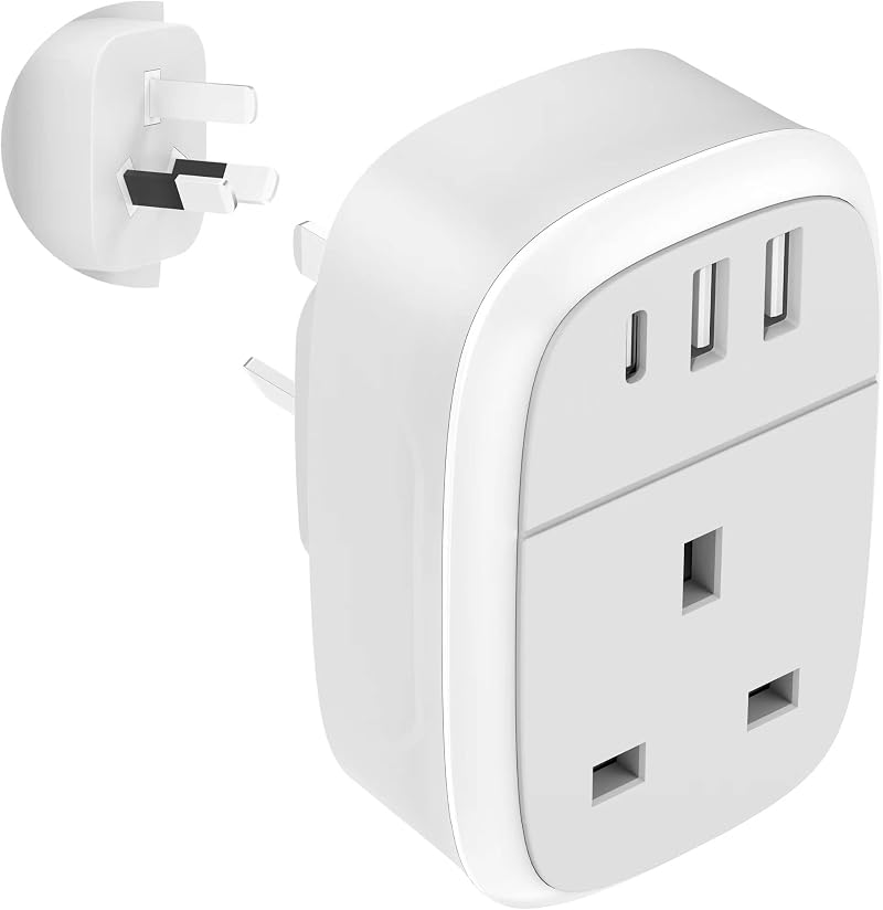 Cyzbim UK to Australia Plug Adapter 20W USB C 4 in 1 AU Outlet