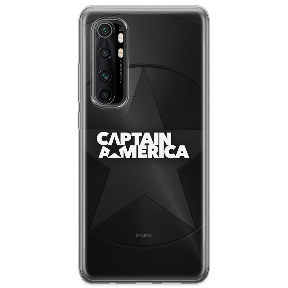 ERT GROUP mobile phone case for Xiaomi MI NOTE 10 Lite original and officially Licensed Marvel pattern Captain America 024 optimally adapted to the shape of the mobile phone, case made of TPU