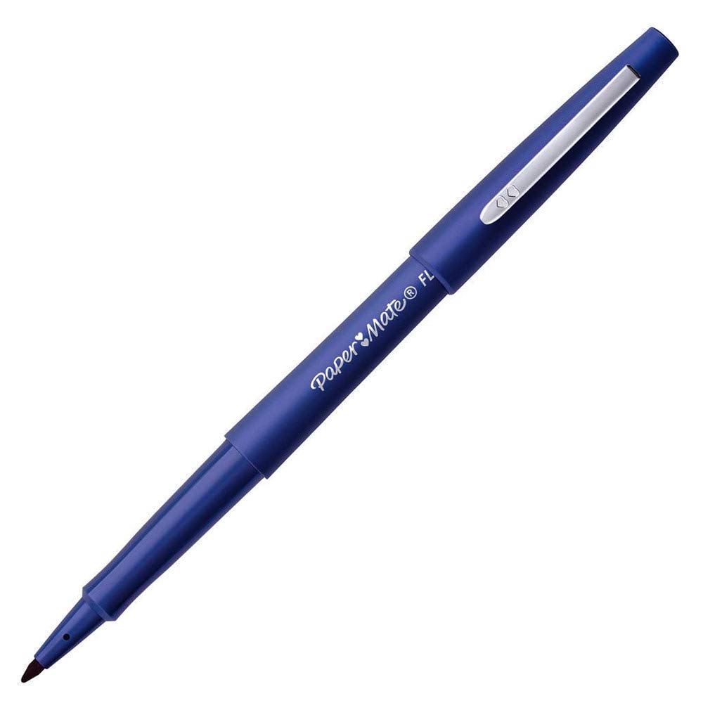 PAPER:MATE LOT DE 3 STYLOS FEUTRE Flair Original Nylon PTE MOYENNE BLEU
