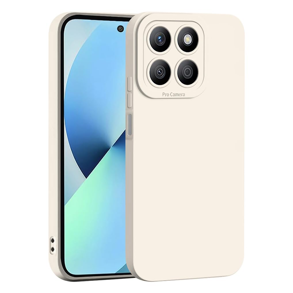 SEAHAI Case for HONOR X6b, Ultra Thin Premium Soft Silicone Phone Cover with Thickened Camera Protection Design, Shockproof TPU Bumper Fashion Case Cover - White