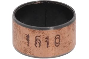 Bettomshin 10Pcs Sleeve Bearing, 16mm Bore 18mm OD 10mm Length, Plain Bearings Wrapped Oilless Bushings for Sliding Parts of Machinery, Printing Presses, Textile Machines