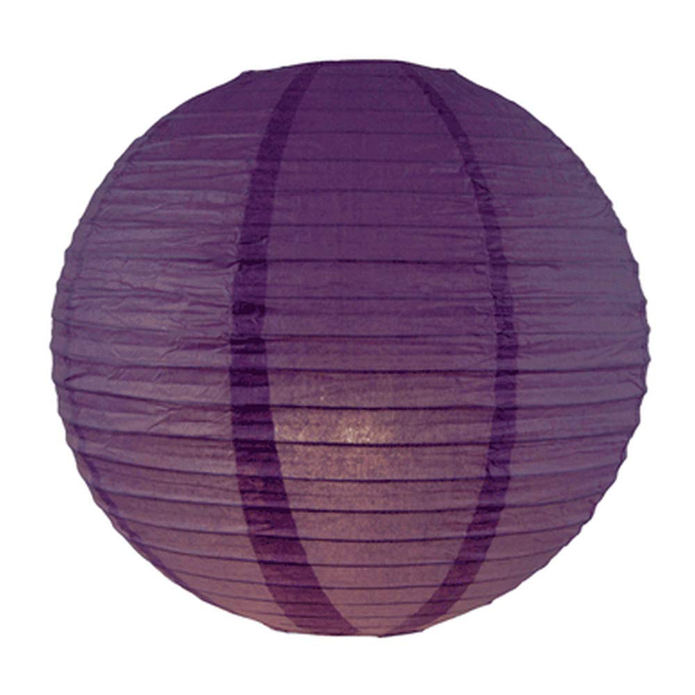 A Liittle Tree -Round Paper Lanterns Wedding Birthday Party Decorations (14 Inches /35 cm, Dark Purple)