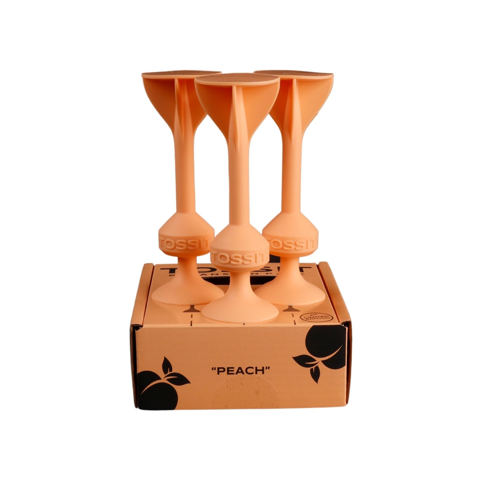 TOSSIT Suction Cup Darts, Toss Game Perfect Family and Party, Silicone Throwing Game for Backyard, Indoor and Outdoor Fun, Limited Expansion Pack, Peach