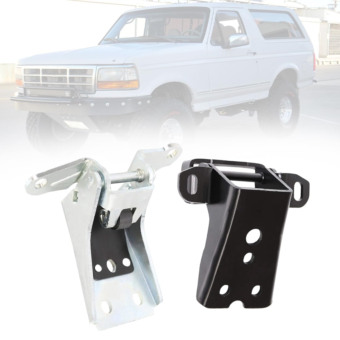 Photo 1 of 1 Pair Door Hinge Set (Front LH + RH, Upper + Lower) FIT 1980-1996 Ford Bronco/F-150 F-250 F-350 / Ranger & Mercury-Lincoln Cougars – Replaces E8TZ-1522810A E9TZ-1522800A 925066 925068