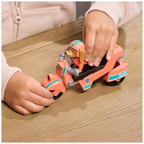 PAW PATROL - Motocicleta de resgate da Liberty com boneco (veículo base), detalhes autênticos, motocicleta de brinquedo para crianças a partir de 3 anos