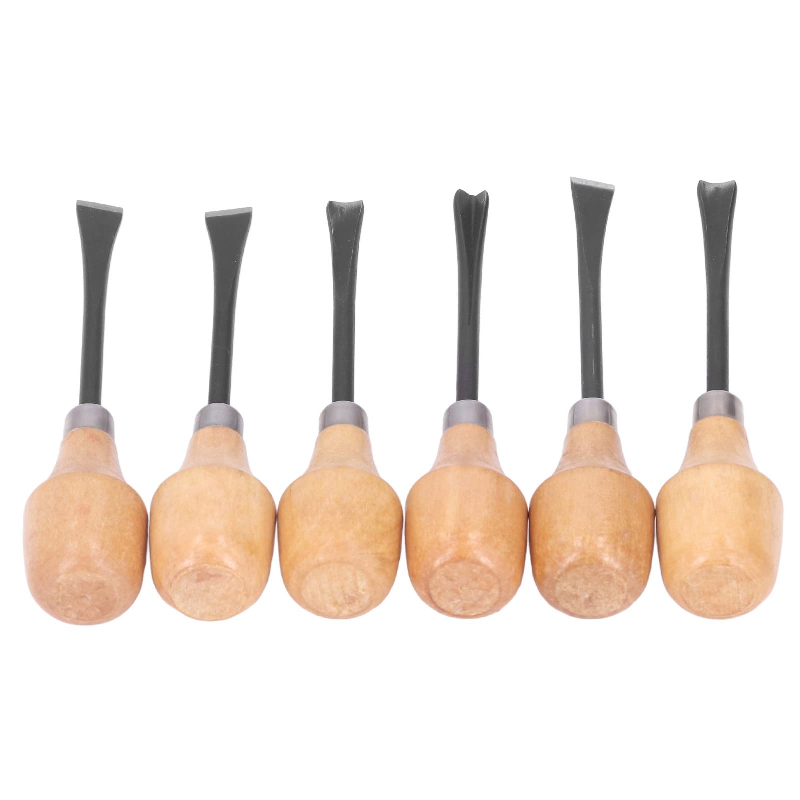 Wood Chisel Set, 6 Portable and Useful Wood Chisel Tools for Close Connection with Beech Wood Handle for DIY