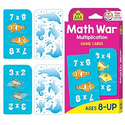 Buy School Zone - Math War Multiplication Game Cards - Ages 8+, 3Rd Grade, 4Th Grade, 5Th Grade, Math Games, Beginning Algebra, Multiplication Facts & Tables, And More Cards – January 1, 1998 Online In Taiwan. 0887432875