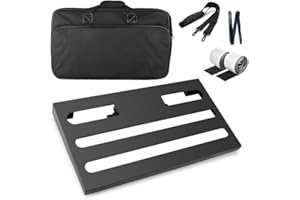 SOYAN Large Guitar Pedal Board 22" x 12.5" with Carry Bag, Mounting Tapes Included (SPB-22)