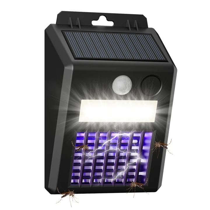 Photo 1 of 1 Pack of Solar Mosquito Zapper & Purple Light - Electric Bug Trap