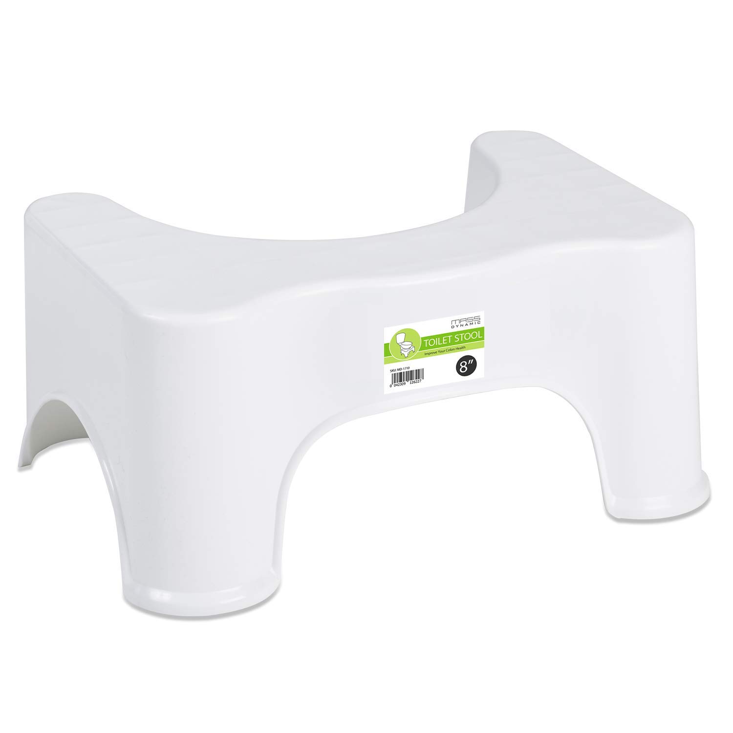 Squatting Toilet Stool Non-Slip Bathroom Squat Aid Stool Proper Toilet Posture Footstool 8" Standard