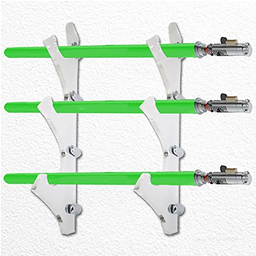 LEILIN Lightsaber Wall Mount - Acrylic Katana Sword Mount for Wall Display (Transparent 3 Layers)