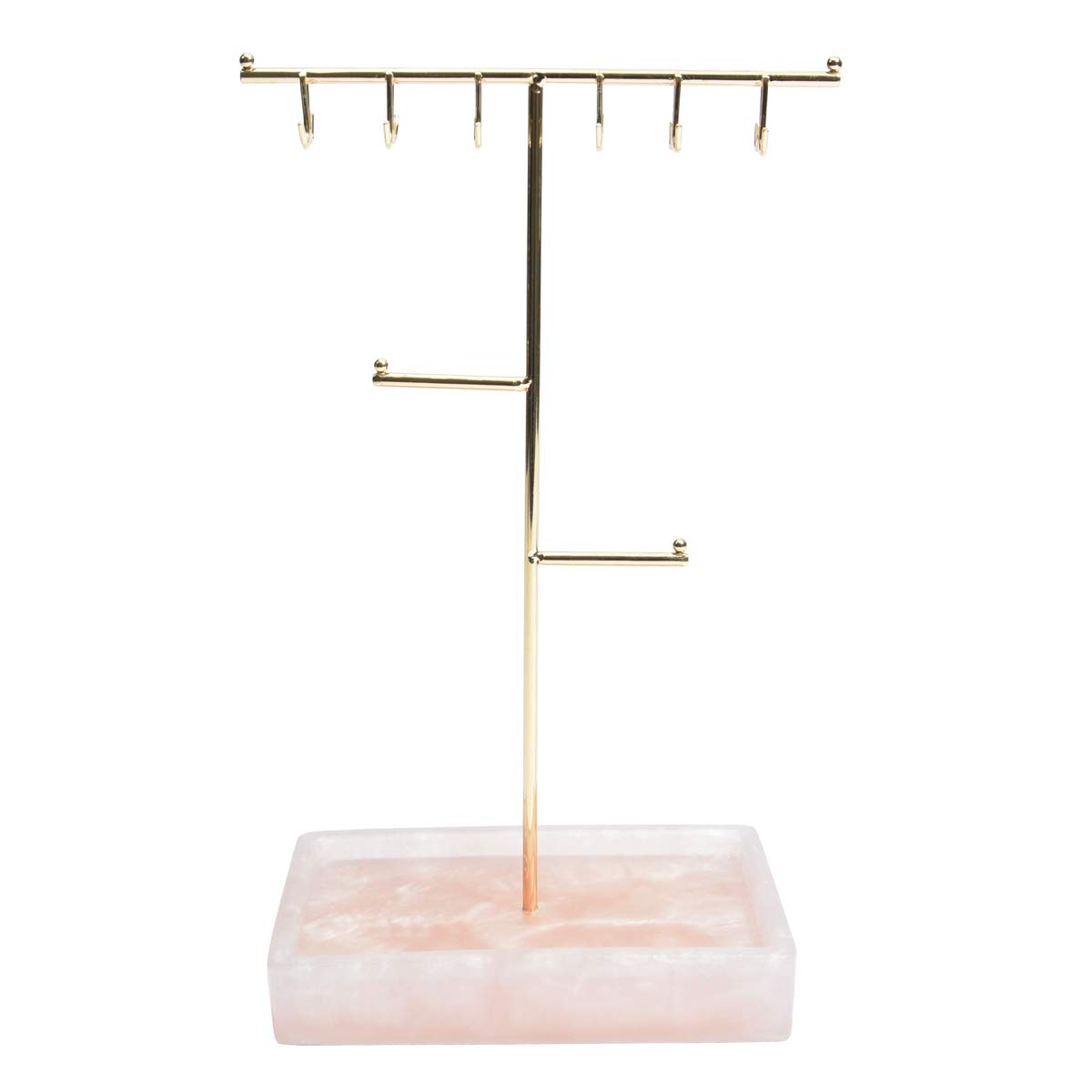 Stackers Large Rose Quartz T-Bar Jewellery Stand