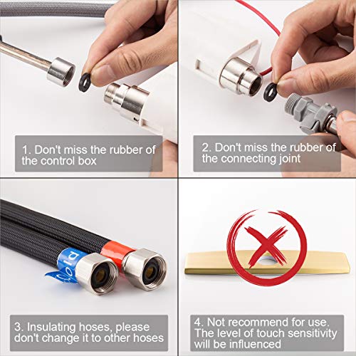 GAPPO Touch Kitchen Faucet with Pull Down Sprayer, Single Handle Smart