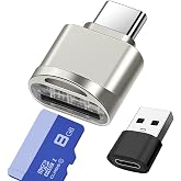 Micro SD Card Reader, USB C to SD Card Reader, Type C TF Memory Card Reader with USB C to USB Adapter, Mepsies USB OTG Card Reader Compatible with iPhone 17/16/15, Galaxy Phones, iPad, MacBook, Laptop