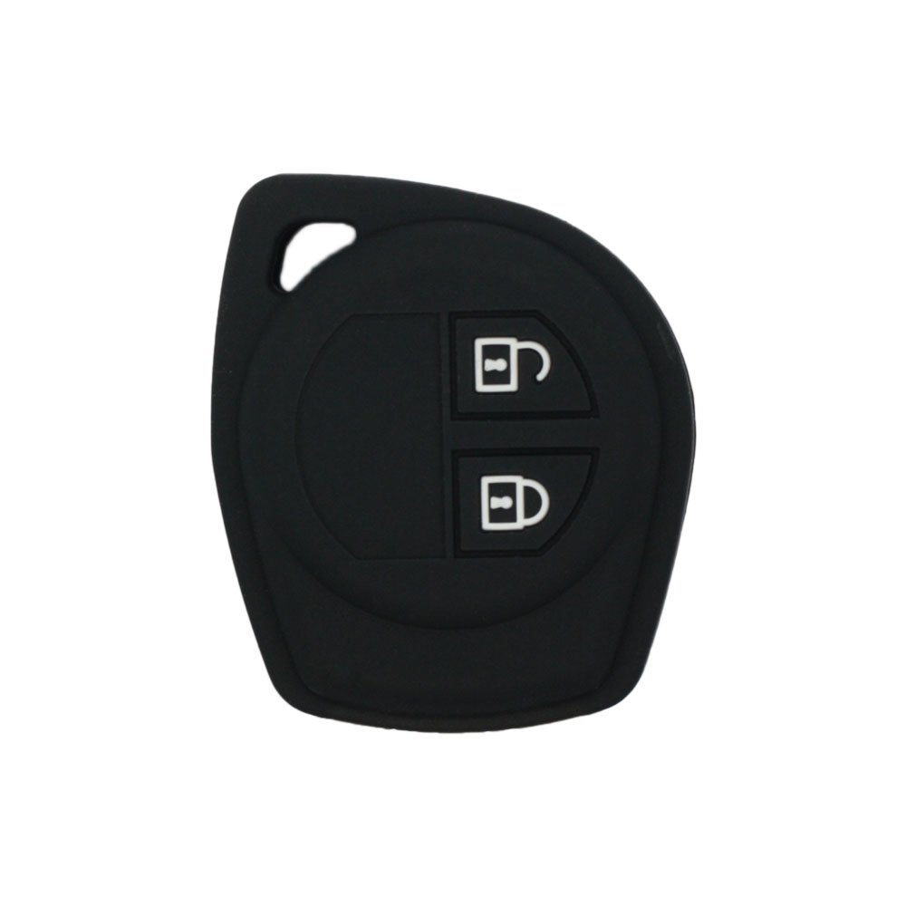 BROVACS Silicone Cover Protector Case Holder Skin Jacket Compatible with SUZUKI 2 Button Remote Key Fob CV4545 Black