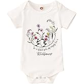 Ritatte Newborn Baby Girl Wildflower Onesie Infant Little Wildflower Bodysuit Romper Funny Flower Summer One-Piece Clothes