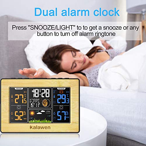 Kalawen Weather Stations Wireless Indoor Outdoor Weather Station, Home