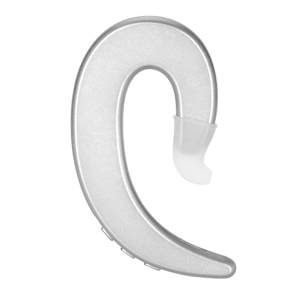 Bone Conduction Headphones, 2.4GHz Hands Free Ear Hook Bluetooth Earphone IPX5 Waterproof Painless Sports Earphones for driving, mountaineering, working, running(Silver)