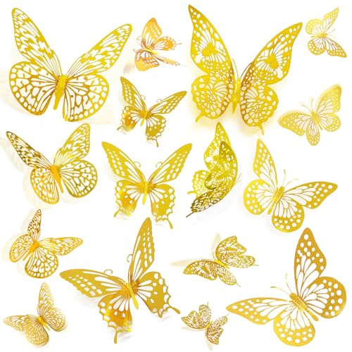 JOSDIOX 3D Butterfly Wall Decor Sticker
