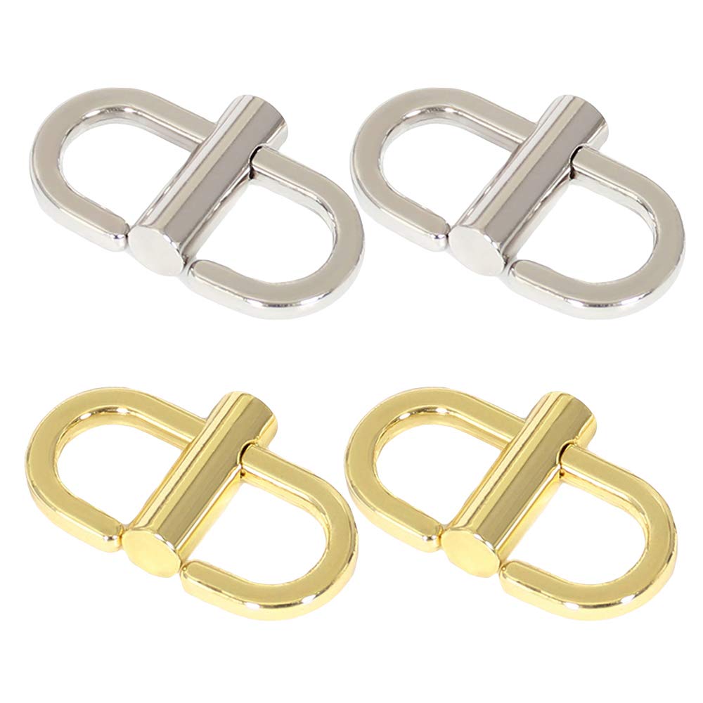 商品图片 Nifocc Adjustable Metal Buckles for Chain Strap Bag Handbag Shorten Length Chain Links Tiny Clip for Crossbody Chain Strap Length Shorten Accessories 4 Pcs 2 Colors