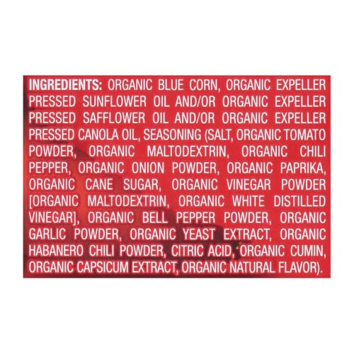 GARDEN OF EATIN’ ORGANIC RED HOT BLUES BLUE CORN TORTILLA CHIP 14 OZ
