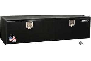 BUYERS PRODUCTS COMPANY Buyers Products 1702115 Steel Underbody Truck Box with Lockable Paddle Latch, 18x 18x 60 Inch, for Work/ Utility Truck, Heavy Duty Truck Bed Box, Made in the USA, Black