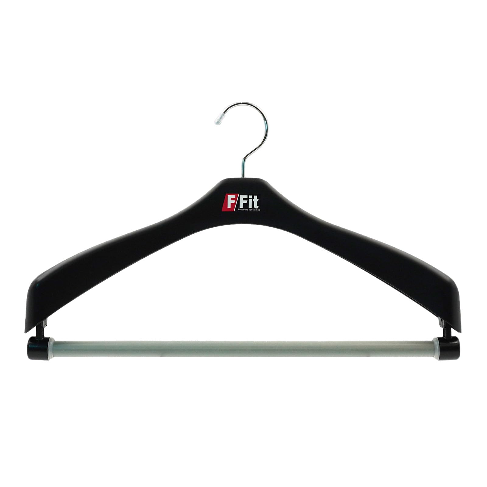 シンコハンガー(Shinkohanger) 衣類用ハンガー F-Fit ジャケット回転式42 ブラック 日本製 ラック ズボン 洗濯 タオル スラックス バスタオル ネクタイ 頑丈 かたくずれ防止 物干し スカート パンツ 押し入れ 収納 コート スーツ 034880商品画像