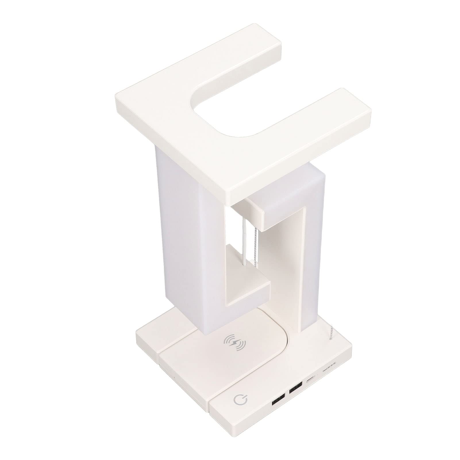 Shipenophy Magnetic Levitating Desk Lamp, Magnetic Levitating Light Touch Switch 3 Lighting Gears with Phone Wireless Charging for Study Room