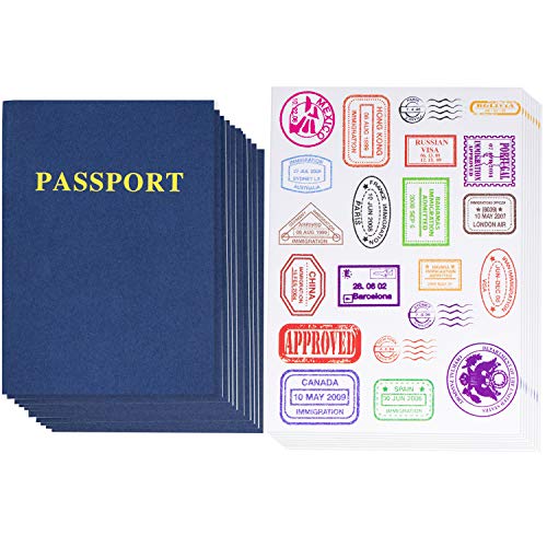 24 Play Passports for Kids, Blank Passport Books for Pretend Play