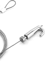 QWORK Picture Hanging Wire Kit 2m Stainless Steel with Adjustable Hooks 40 kg view 3