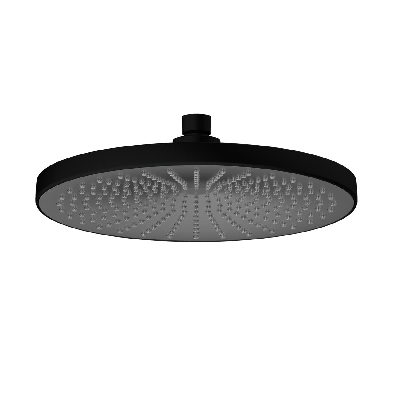 WENKO Ultimate Shower rain shower head, Ø 25 cm rain shower head, 284 jets for gentle and intensive water, with ½" universal connector, suitable for instantaneous water heaters, black/grey