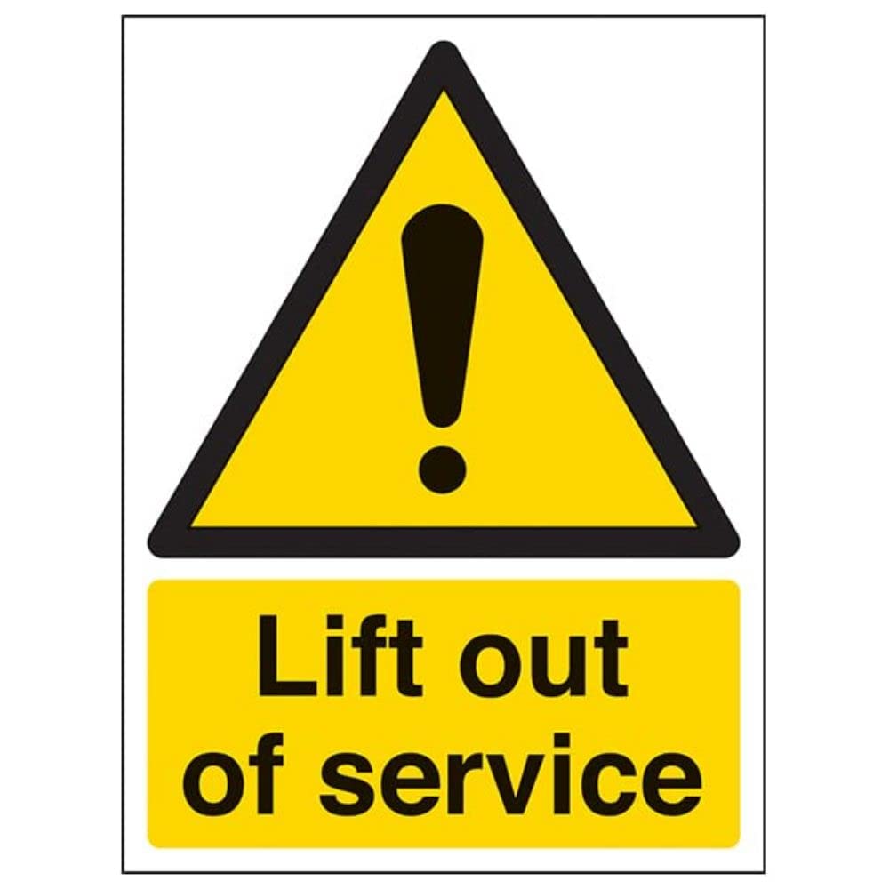 V Safety Lift out of service-150x200mm-Magnetic Safety Sign