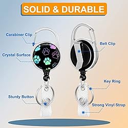 Plifal Badge Holder with Retractable Reel, Paw