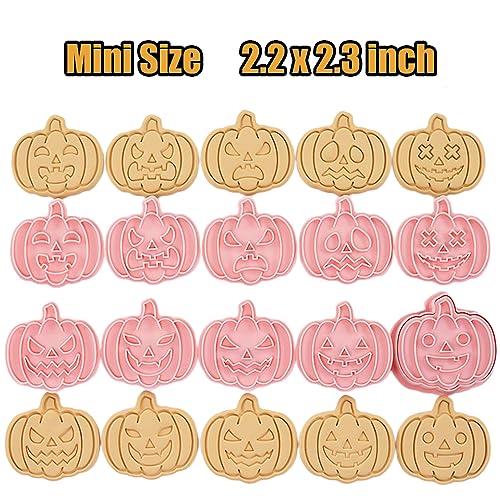 10 Piece Mini Halloween Cookie Cutters, 3d Raised Design Gingerbread