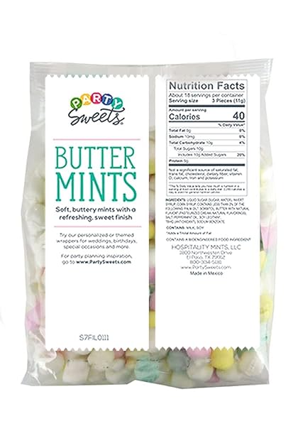 PARTY SWEETS ASSORTED PASTEL BUTTERMINTS, 2.75 POUND, APPX. 350 PIECES FROM HOSPITALITY MINTS