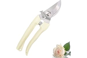 Leize Pruning Shears, Gardening Hand Pruner, Floral Shears, Strong Pruner for Flowers, Branches and Leaves (CreamA)