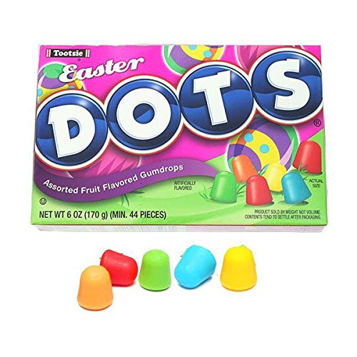 TOOTSIE ROLL EASTER DOTS CANDY THEATER BOXES, 6-OUNCE PACKS – 12 COUNT BOX