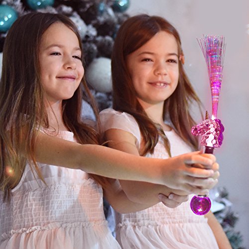 Fun Central LED Light Up Unicorn Fiber Optic Toy Wand Sensory Toys