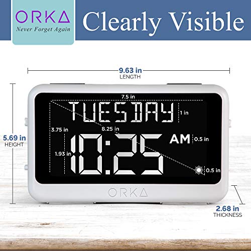 ORKA Talking Clock. Voice Recordable Medication Pill Reminder. Talking