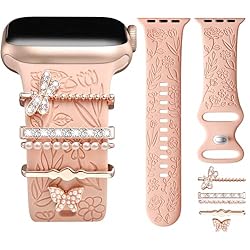 DaQin Flower Engraved Band Compatible with Apple