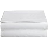 Celine Linen Hospitality Special Treatment Construction Luxurious Ultra Soft White Single Flat Sheet, Full