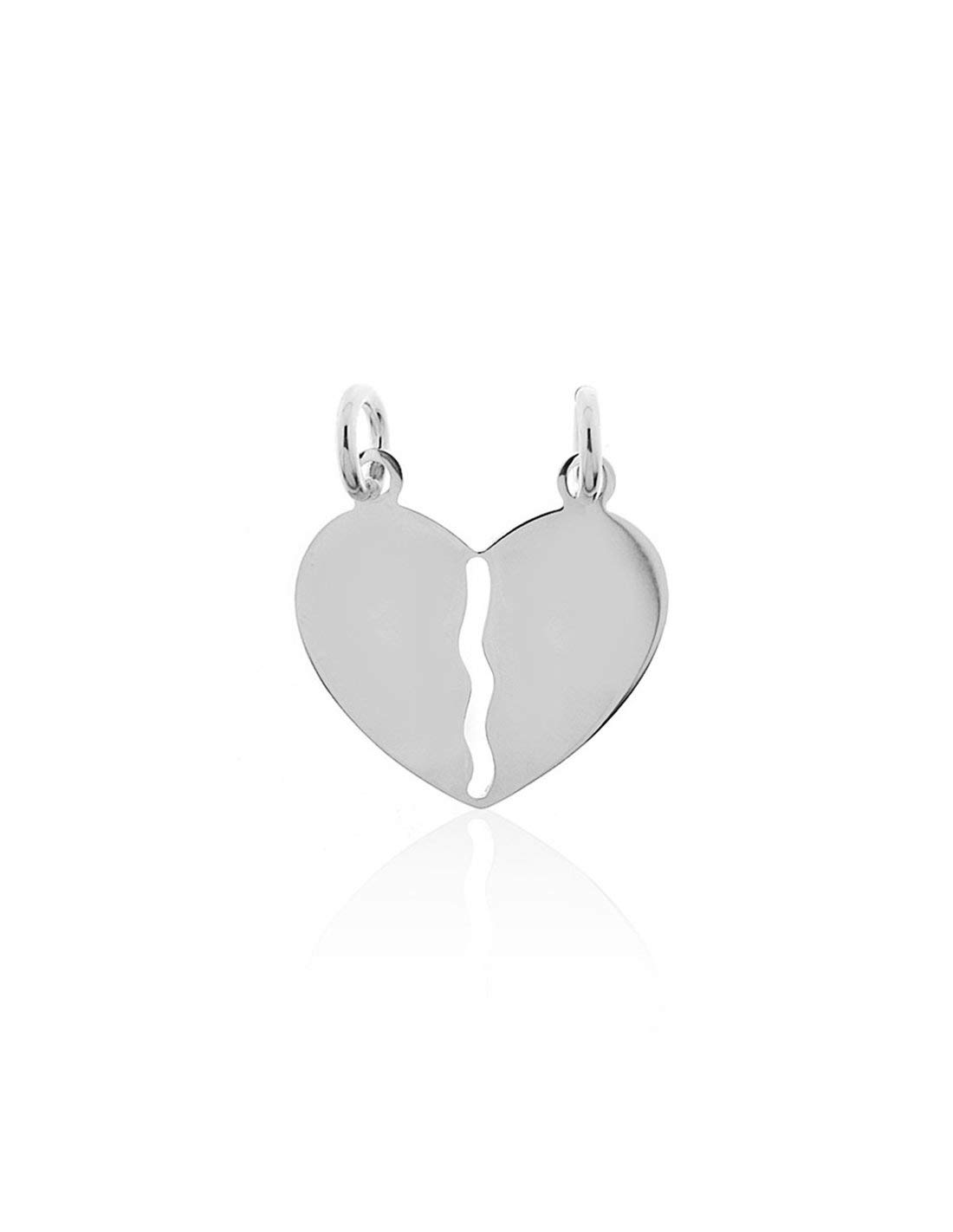 Mondepetit 925 Sterling Silver Heart divisible pendant
