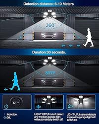 Motion Sensor Garage Light, 150W Deformable LED