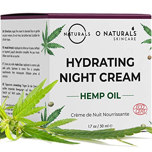 O Naturals Organic Hydrating Repairing Hemp Oil Night Cream. AntiAging
