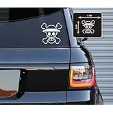 Printbeat Pirate Animal Vinyl Decals Stickers for Cars, Vans, Trucks, and laptops (White 5x5)