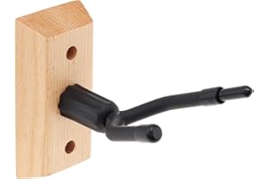 OriGlam Violin Viola Hanger, Wooden Base, Steel Hook, Multi Use, Better Protect, Rustic Hanging, Black, Wall Mount