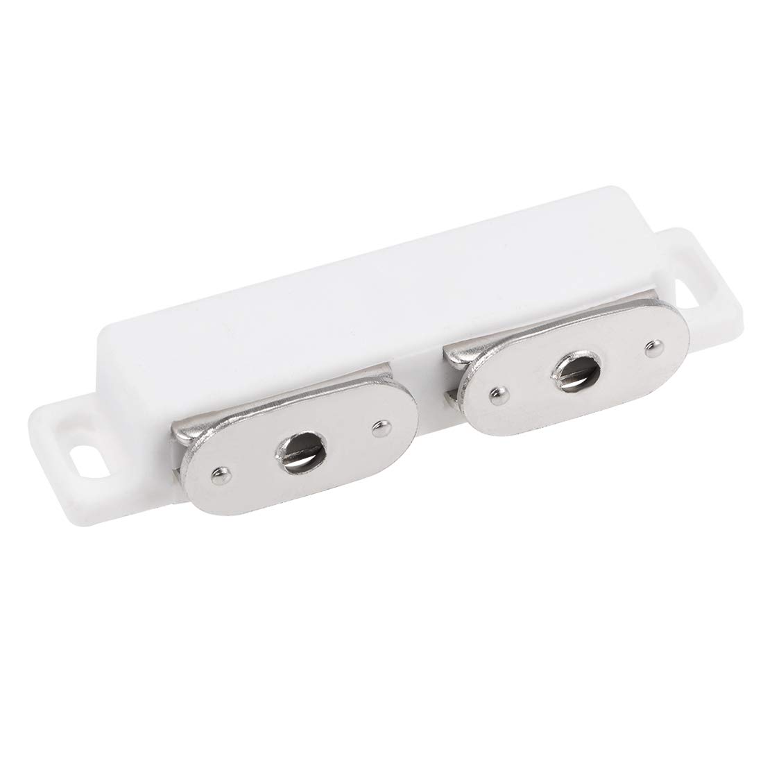 sourcing map Double Magnetic Latches Catch for Cabinet Door Cupboard 3" Long White