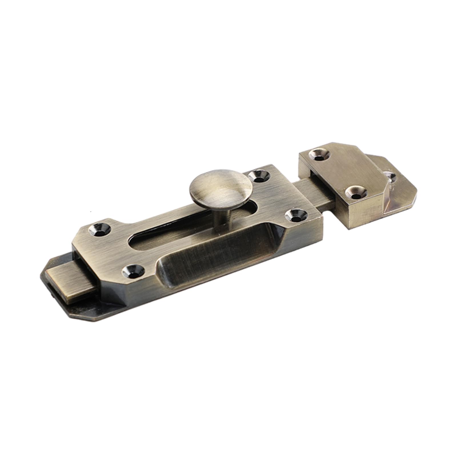 5 Inch Antique Brass Door Slide Latch Lock Heavy Duty Sliding Bolt Latch with Screws for Garden Gate Shed Door Window - Bronze