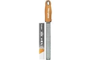 Microplane Premium Zester Grater in Mustard | Lemon Zester Tool, Hard Cheese & Vegetable Grater | for Citrus, Parmesan Cheese